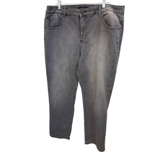 Bandolino Mandie Straight Leg Women's size 20W Gray Denim Jeans